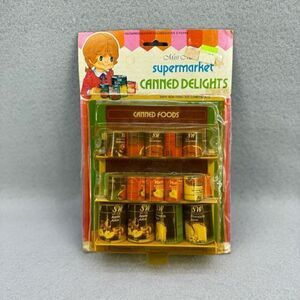Vintage Arco Industries 1981 Miss Merry's Supermarket Canned Sealed Toy Food